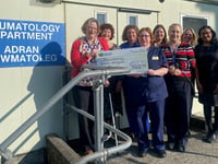 Tracy's daring firewalk raises £528 for Withybush Hospital