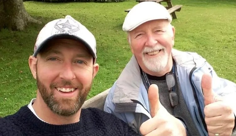 Joel Hardaker and his dad.