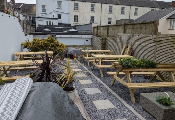 The rear area of The Bunker, Saundersfoot. Picture: Pembrokeshire County Council licensing application.