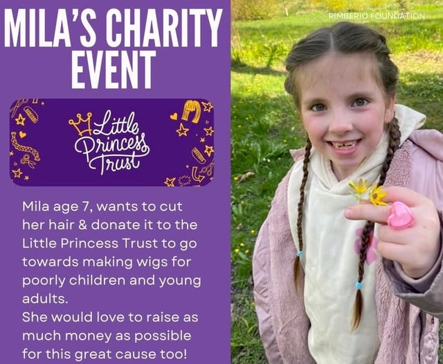 Tenby pupil Mila's charity haircut