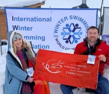 Tenby man swims in ice for charity