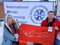 Tenby man swims in ice for charity