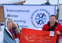 Tenby man swims in ice for charity