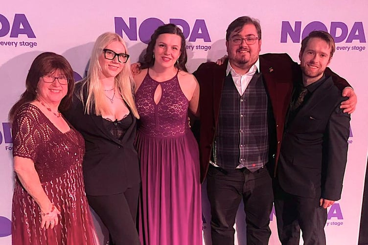 Milford Haven Amateur Operatic Society has won two NODA awards for Beauty and the Beast: Outstanding Musical Production and Outstanding Comedy Performance - to Ross Austin (pictured right) who played Lumiere.