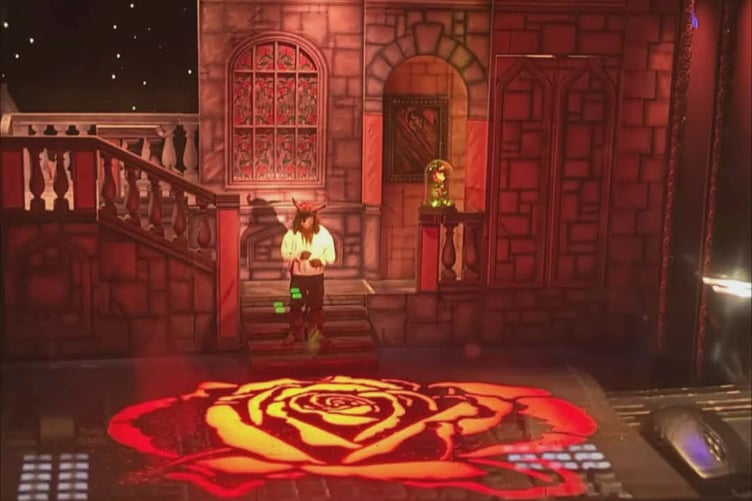 Scene from Disney’s Beauty and the Beast, as performed by Milford Haven Amateur Operatic Society