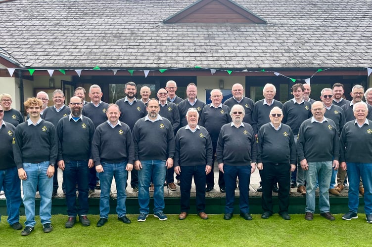 Whitland Male Voice Choir who entertained at the 40th anniversary celebrations.
