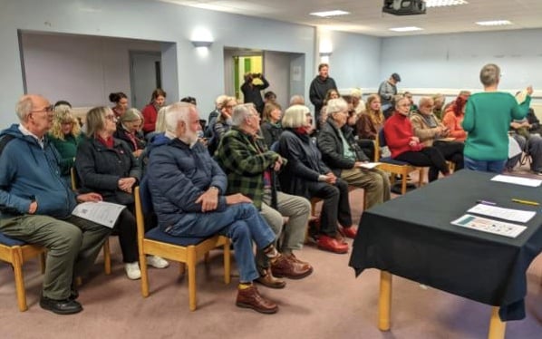 Pictured are attendees at a recent film screening and discussion, held at the Bloomfield Centre in Narberth, calling for more action to address the serious 