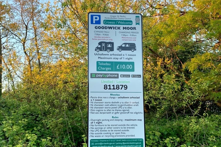 Goodwick Pembrokeshire campervan motorhomes trial