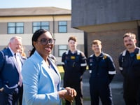 Kemi Badenoch visits Pembroke oil refinery