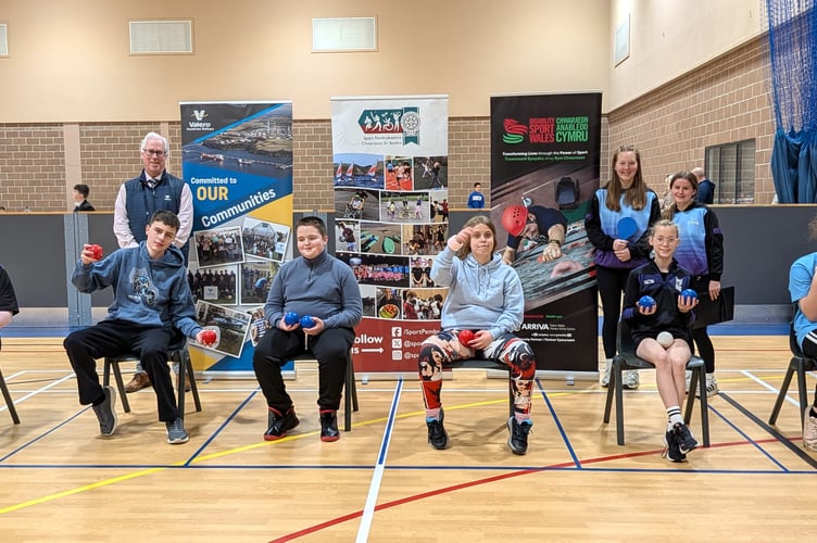 A school Boccia Tournament together brought together more than 50 pupils from across Pembrokeshire