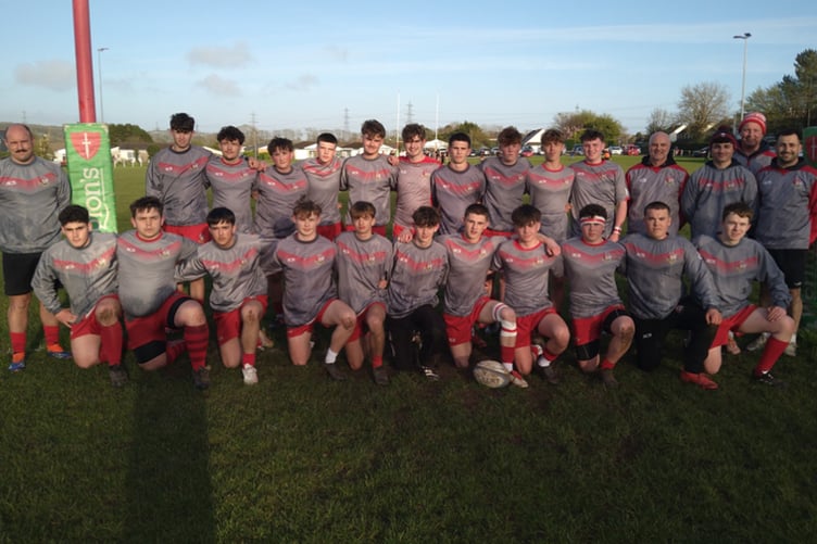 The Pembroke U17 squad who pushed Crymych very hard