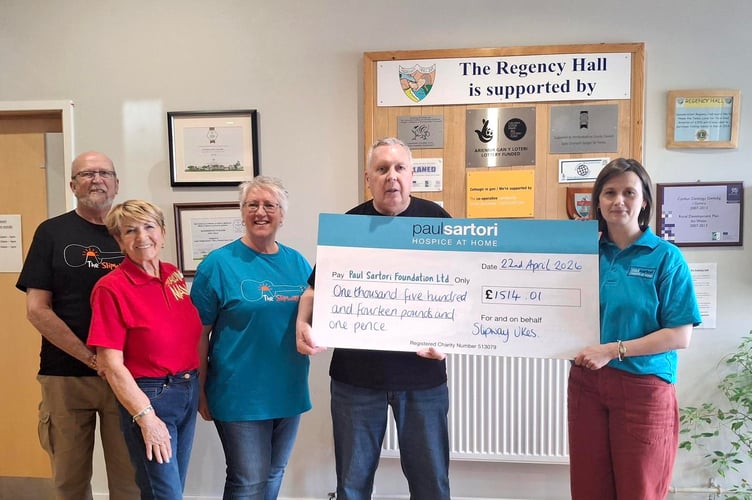 The Slipway Ukes recently, and across the last few years. This ukulele group has chosen Paul Sartori as its charity of choice for many events and this one, at Regency Hall in March, was no exception, raising an amazing £1,514.01 for Paul Sartori!