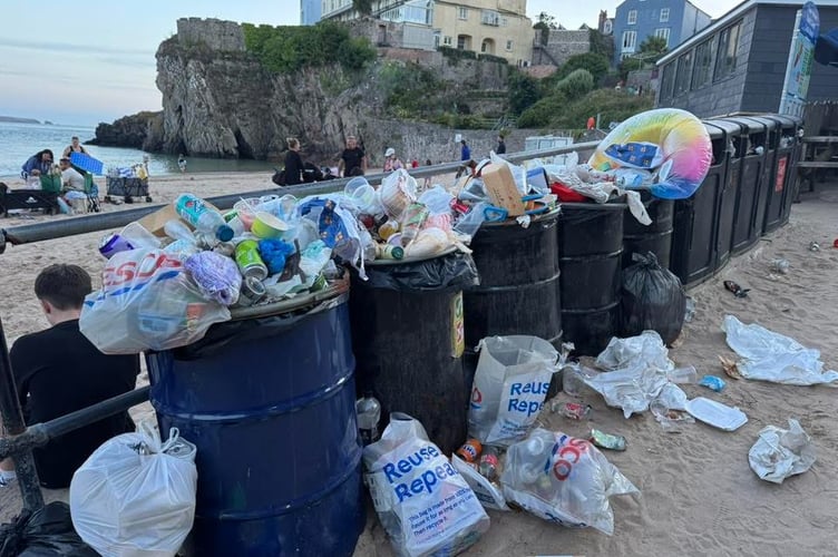 Members of the public have called for more litter bins across Tenby