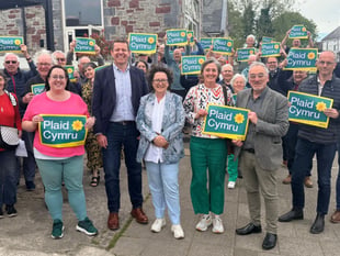 Plaid leader joins Ceredigion Penfro lead candidate in Narberth