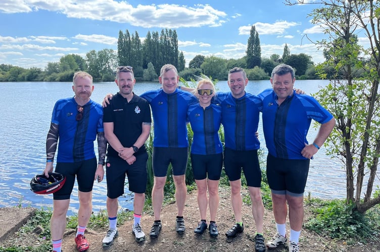 a group of around 35 cyclists representing Dyfed-Powys Police will ride 75 hilly miles across Pembrokeshire and Carmarthenshire
