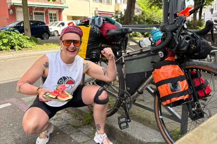 Pembrokeshire's Molly Furnival-Doran has already raised more than £26,000 for Gaza relief efforts, as she embarks on a solo cycling journey through Europe.