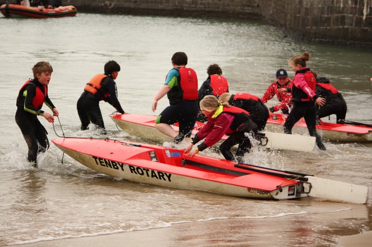Junior training at Tenby Sailing Club