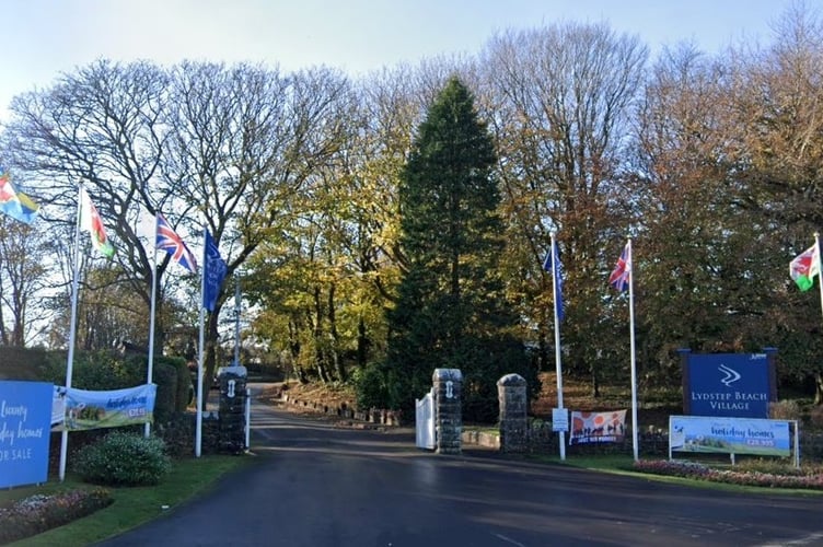 The signs at the entrance to Lydstep Beach Village. Picture: Google Street View.