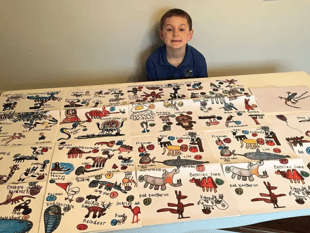 Six-year-old's animal tribute to Sir David Attenborough