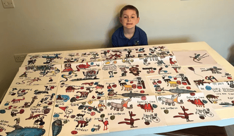 Six-year-old's animal tribute to Sir David Attenborough