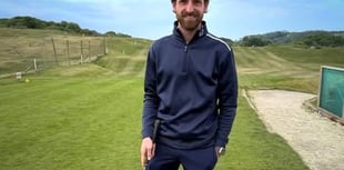 Joe Allen takes swing in Tenby!