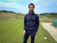 Joe Allen takes swing in Tenby!