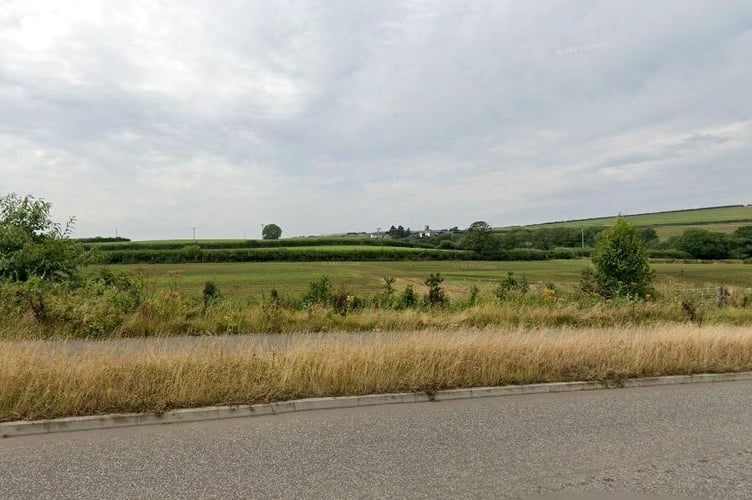 Land west of Ffordd Pendre, Carmarthen, where 84 homes are planned (Google Mapas and free for use for wire partners)