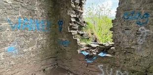 Vandals target Llansteffan Castle