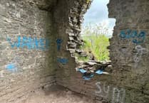 Vandals target Llansteffan Castle