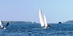 Thrilling dinghy races in Tenby's gusty conditions