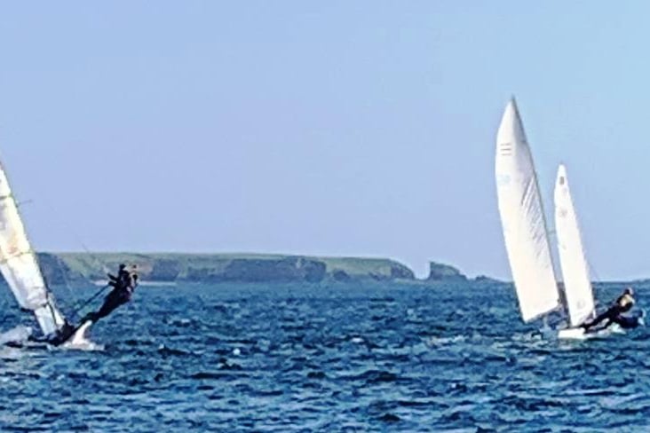 Dingy racing in Tenby
