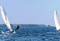 Thrilling dinghy races in Tenby's gusty conditions