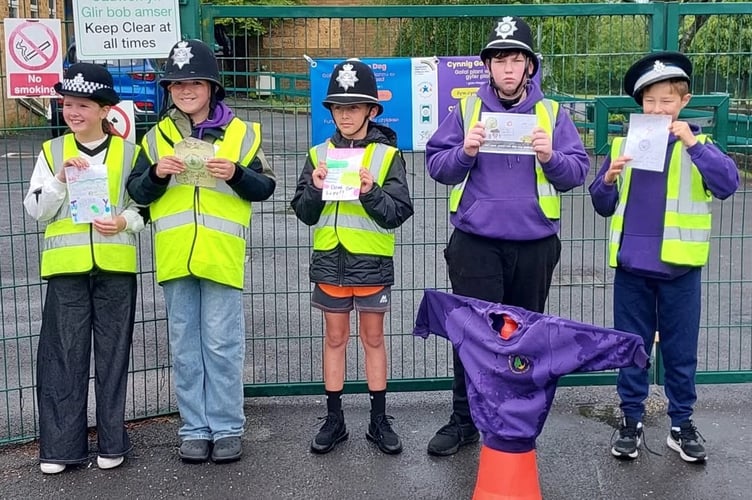 Pembroke and Pembroke Dock NPPT emphasised the dangers of parking near schools at a recent event with Pennar Community School.