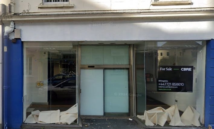 The former Halifax bank at Grade-II-listed 10 Victoria Place, in Haverfordwest’s conservation area. Picture: Google Street View.