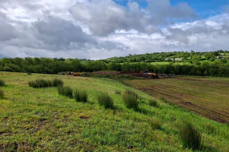 Land where the frozen food storage unit, car park and forecourt will be created (pic Carmarthenshire Council and free for use)