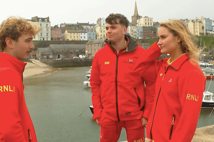 RNLI Lifeguards were on hand on Tuesday to demonstrate the float to live technique at Tenby Harbour to mark the launch of the campaign.