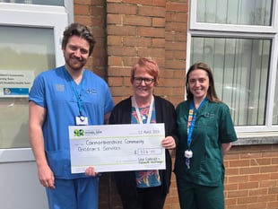 Nurse's fire walk for children's charity