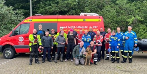 Lunar the Dog rescued in Pembroke Dock