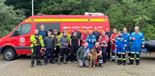 Lunar the Dog rescued in Pembroke Dock