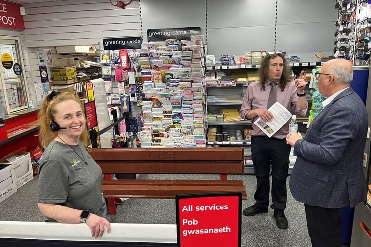 Paul Davies, Welsh Conservatives Senedd Member for Ceredigion Penfro said: “It was a pleasure to visit Tenby Post Office & Stores and meet Vince and Fiona Malone.