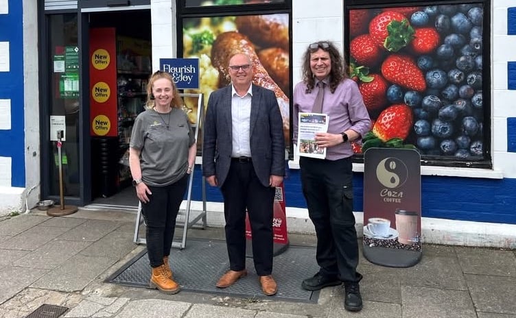 Senedd Member Paul Davies met with Vince and Fiona Malone