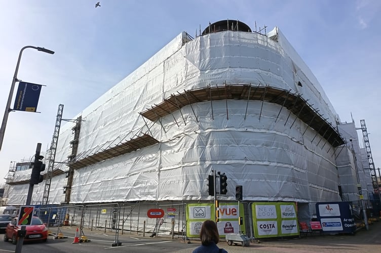 The former Debenhams building, Carmarthen, pictured in March this year (pic Richard Youle and free for use for wire partners)
