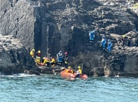 Child rescued after rock fall