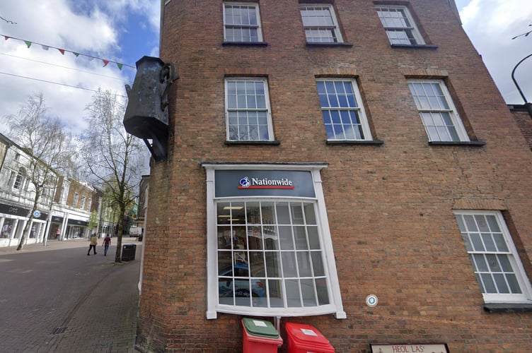 The listed Nationwide Building Society branch building in Guildhall Square, Carmarthen (pic Google Maps and free for use for wire partners)