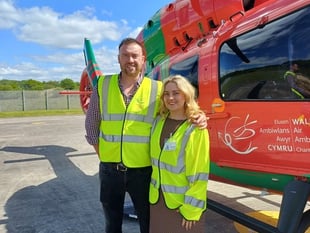 Couple swim in Finland for charity support