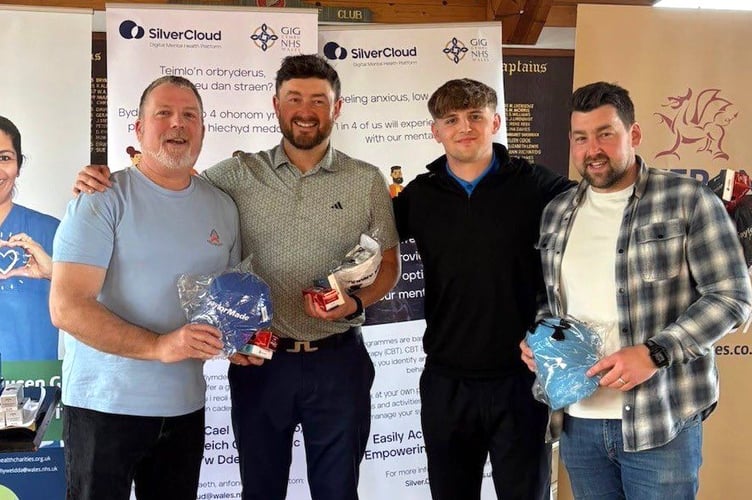 An annual charity golf day held in Carmarthenshire raised £1,383