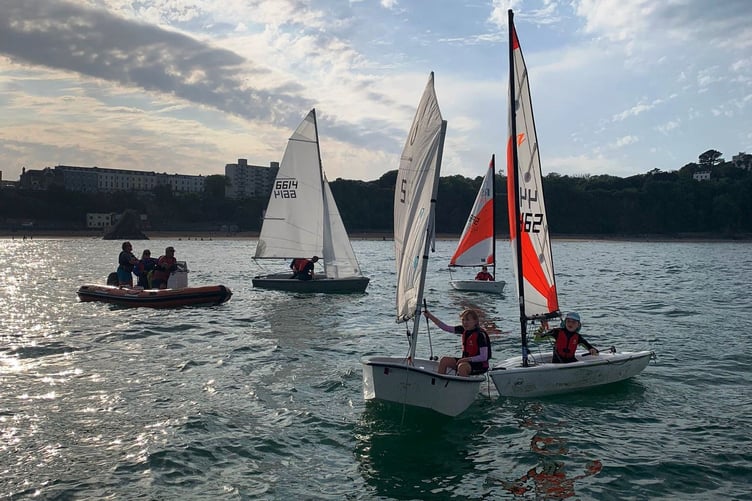 Junior training at Tenby Sailing Club