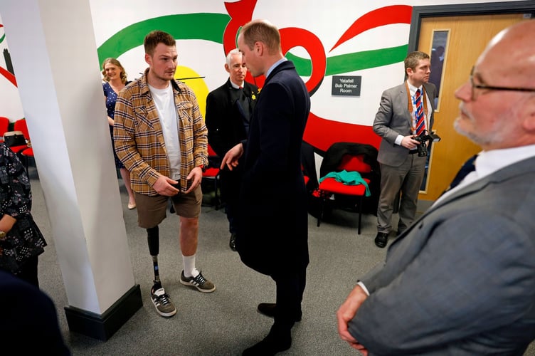 Richard meeting Prince William during his recovery.
