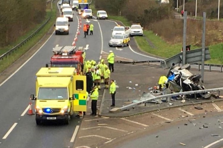 In 2020, Richard was driving when his truck hit a barrier on the way into Carmarthen