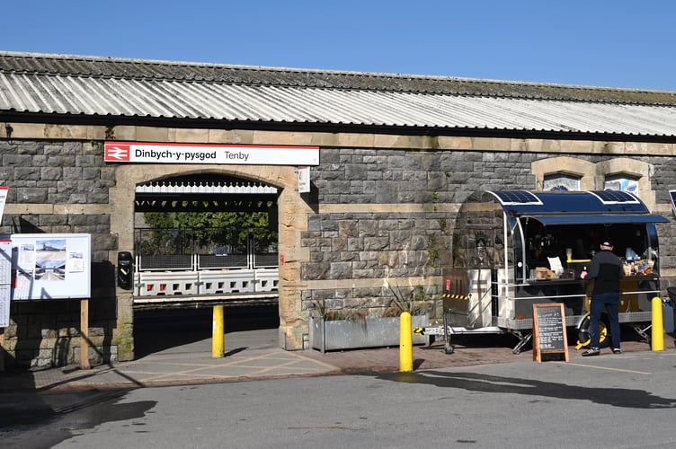 The existing coffee pod at Tenby railway station. Picture: Gareth Davies Photography.